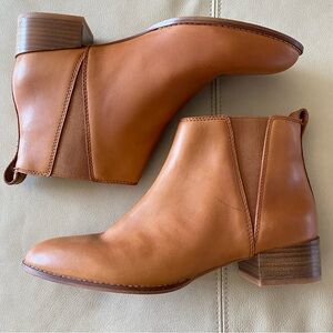 MADEWELL “Carina” Tan Leather Chelsea Ankle Pull-on Boots - 9.5